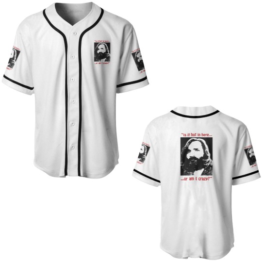 Discover New Rare Charles Manson Is It Hot In Here Serial Killer Baseball Jerseys