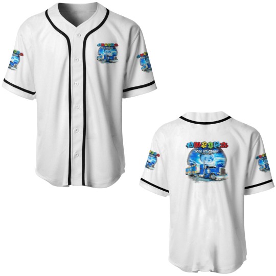Discover Autism - One of Many Trucker Truck Drivers Autis Baseball Jerseys