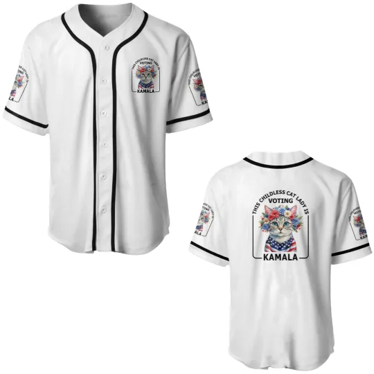 Discover Kamala Harris 2024 Baseball Jerseys for Cat Lovers