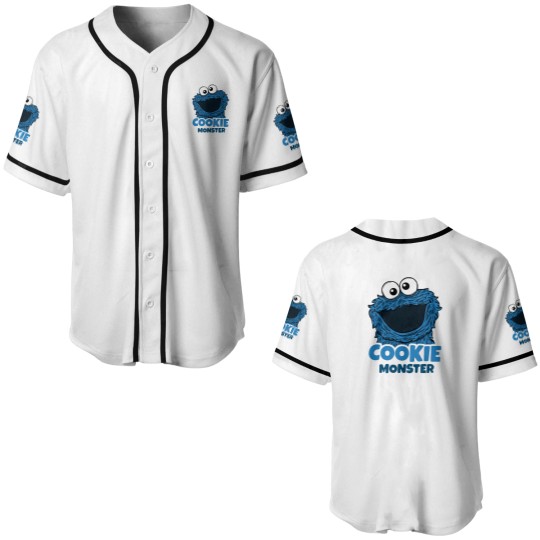 Discover Discover Cool Cookie Monster Logo Comfortable Short Sleeve Women_s Fashion Party Baseball Jerseys Baseball Jerseys