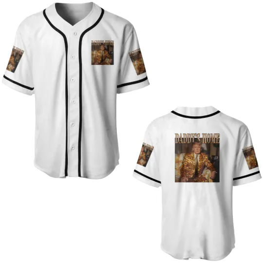 Discover Daddy's Home Trump Baseball Jerseys Trump 2024 Leopard Funny MAGA Baseball Jerseys
