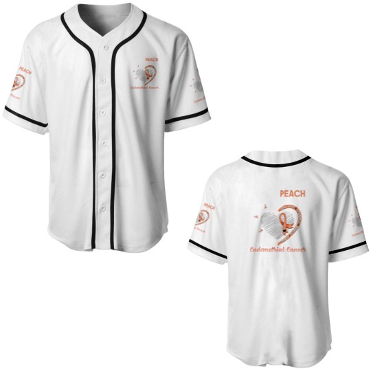 Discover I Wear Peach For Endometrial Cancer Awareness Gi Baseball Jerseys