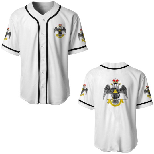 Discover 33rd degree scoish rie wings down doubleheaded eagle shir Baseball Jerseys