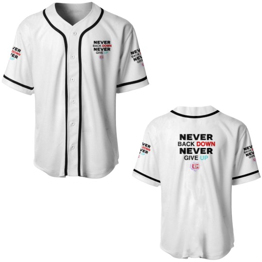 Discover Never back down never give up nick eh 30 Baseball Jerseys