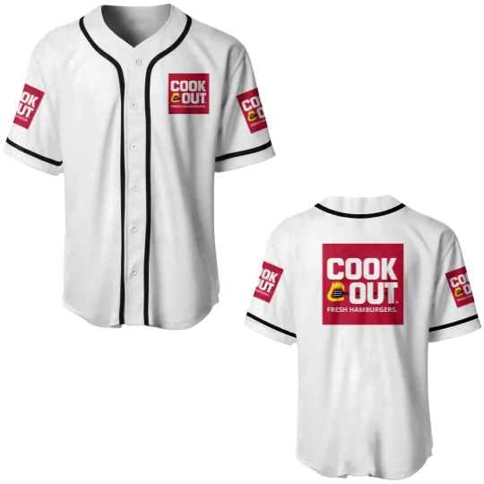 Discover Cookout restaurant logo Baseball Jerseys