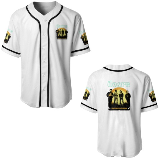 Discover The Doors Waiting for the Sun Jim Morrison Grey Licensed Baseball Jerseys Baseball Jerseys Men