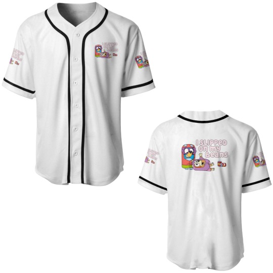 Discover I Slipped On My Beans Baseball Jersey