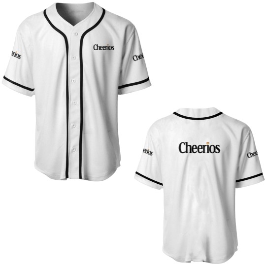 Discover Cheerios Logo food Baseball Jerseys