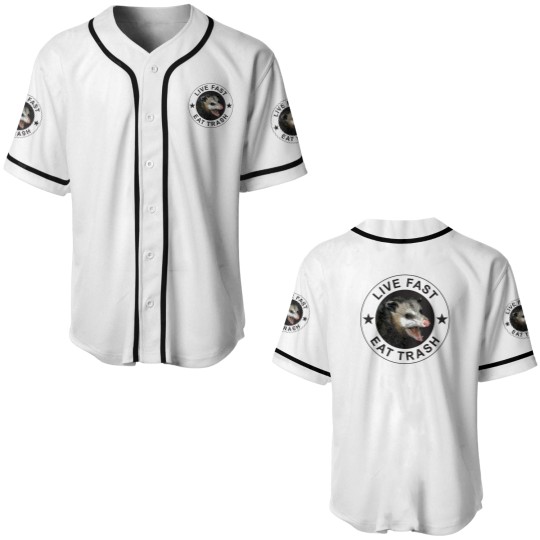 Discover Live Fast Eat Trash Baseball Jerseys