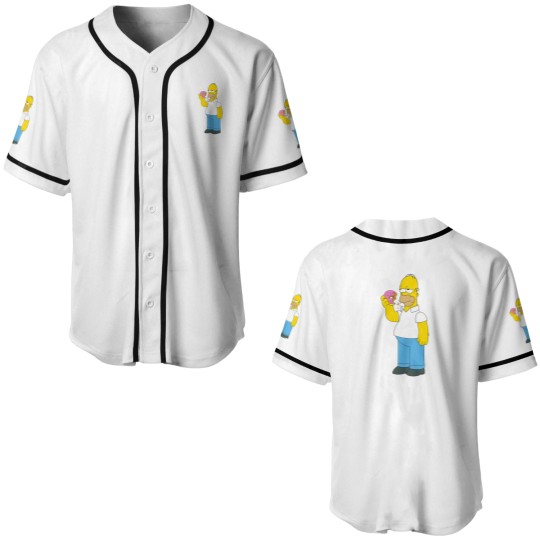 Discover The Simpsons Homer Simpson Donut Baseball Jerseys