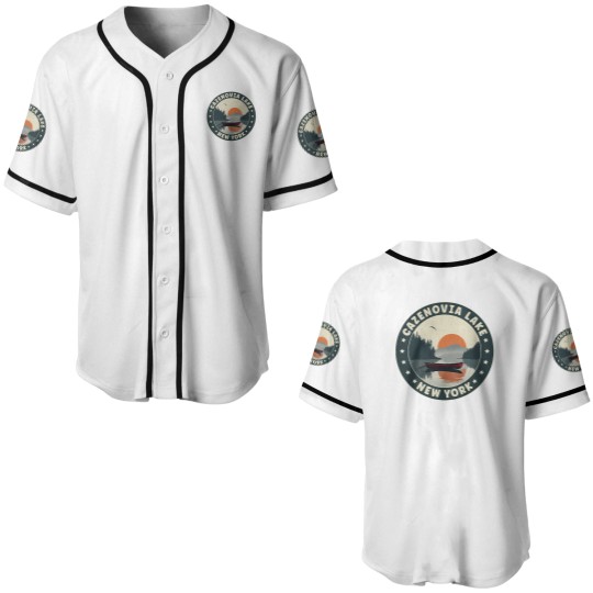 Discover Cazenovia Lake Cazenovia Lake New York Sunset Baseball Jerseys