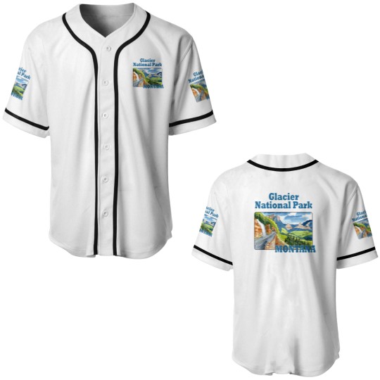 Discover Glacier National Park, Montana - Glacier National Park - Baseball Jerseys