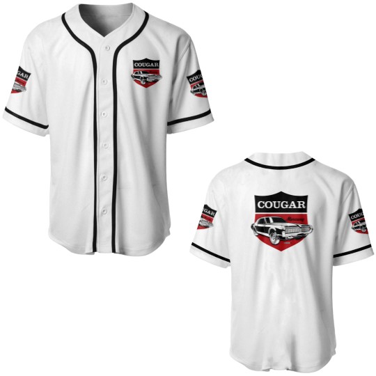 Discover Classic Mercury Cougar crest Baseball Jerseys