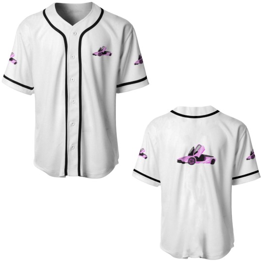 Discover Pink Sports Car Baseball Jerseys