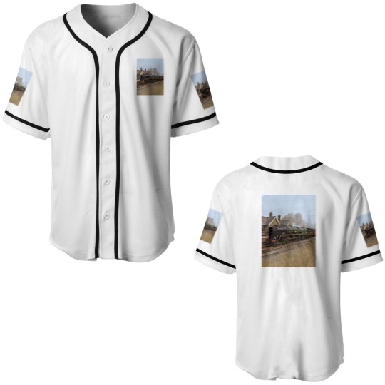 Discover Steam train over Yorkshire moors Baseball Jerseys
