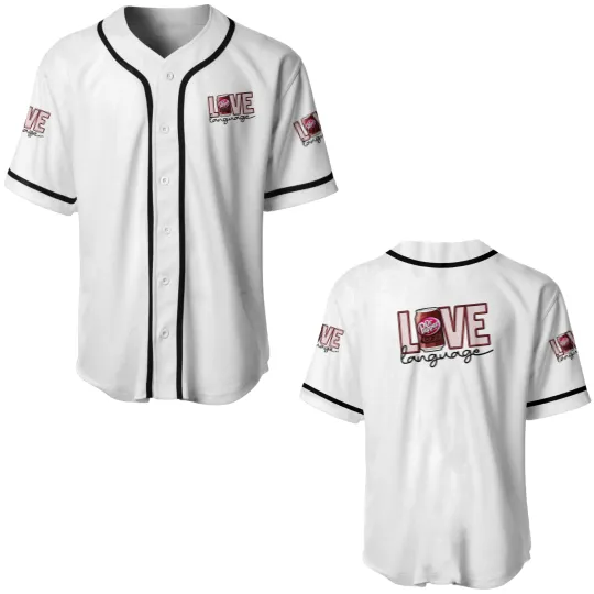 Discover Dr. Pepper Baseball Jerseys, Love Language Dr Pepper, Beverage Baseball Jerseys