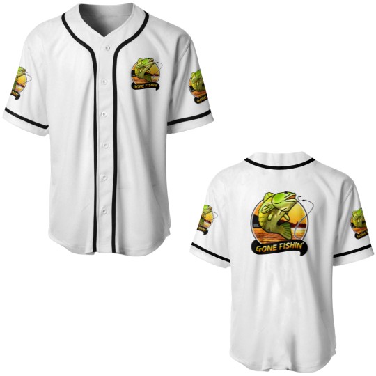Discover GONE FISHINN_ BIG BASS BONANZA Design - Pokie Designs Baseball Jerseys
