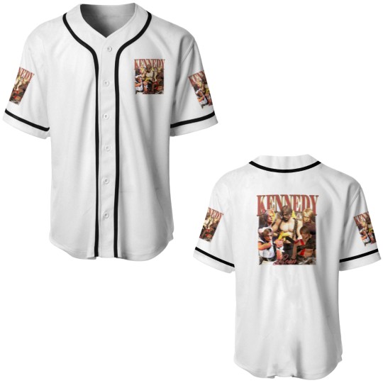 Discover Leon Kennedy Funny Vintage Baseball Jerseys, Leon Kennedy Meme Resident Evil 4 6 Vintage Baseball Jerseys