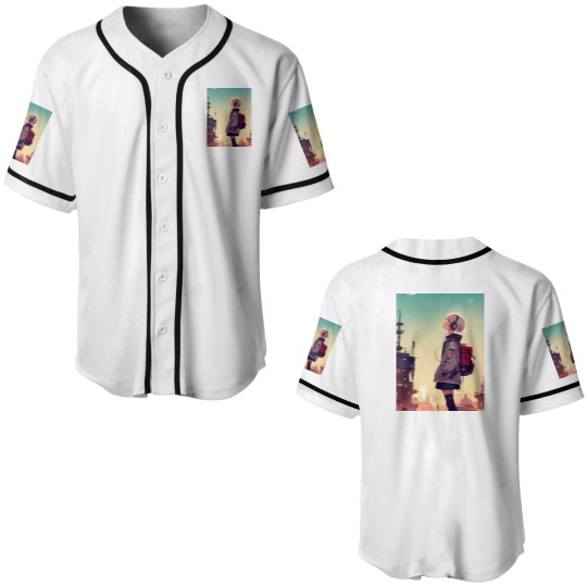 Discover Urban Anime Girl Modern Japanese Style Baseball Jerseys