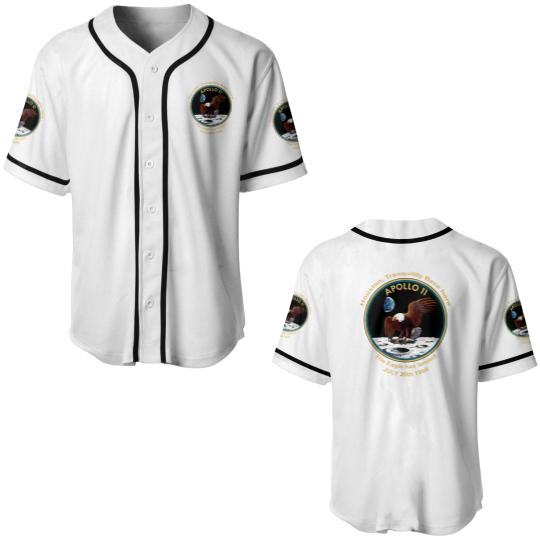 Discover NASA Apollo 11 Flight Patch The Eagle has landed Baseball Jerseys