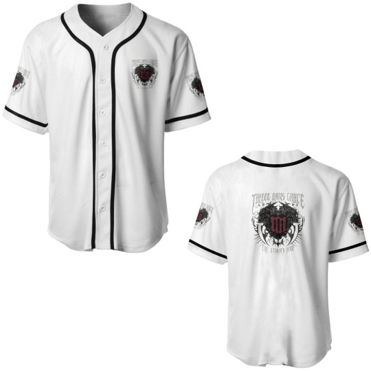 Discover Three Days Grace Gothic Crest Baseball Jerseys
