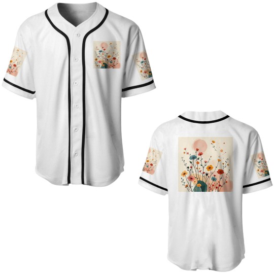 Discover Pickleball Summer Flowers Baseball Jerseys