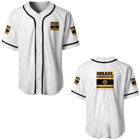 Discover Jewish Joke Patriotic Israeli Flag Gift Baseball Jerseys