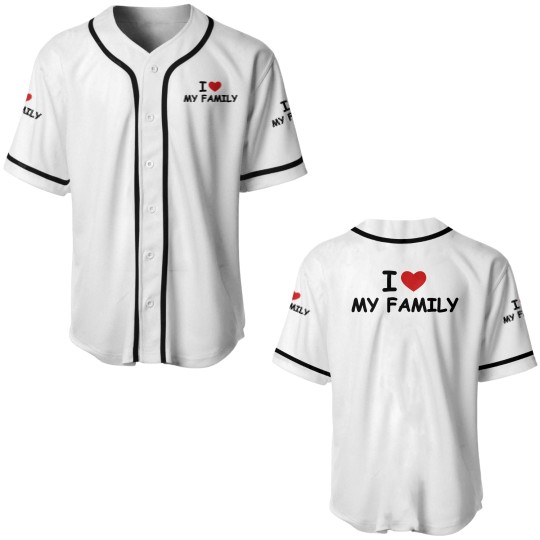 Discover I love my family Baseball Jerseys