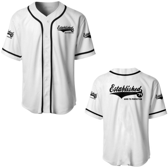 Discover Established 1974 - Birthday Anniversaire Design Baseball Jerseys
