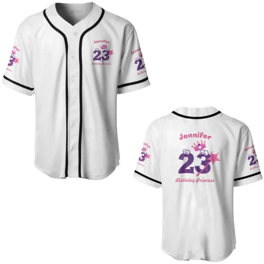 Discover Birthday Girl Custom Name Age Baseball Jerseys