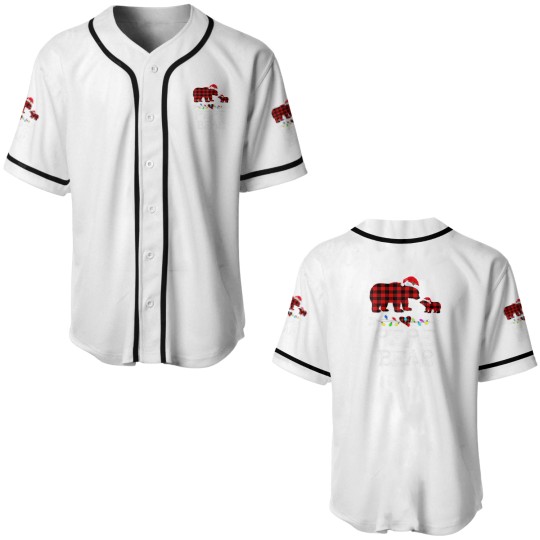 Discover Red Plaid Pepe Bear Baseball Jerseys
