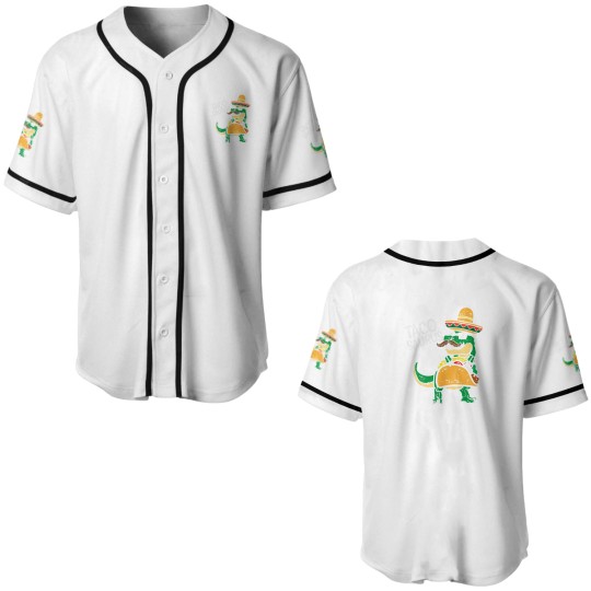 Discover Kids Tacosaurus Taco Dino Trex Cinco De Mayo Baseball Jerseys