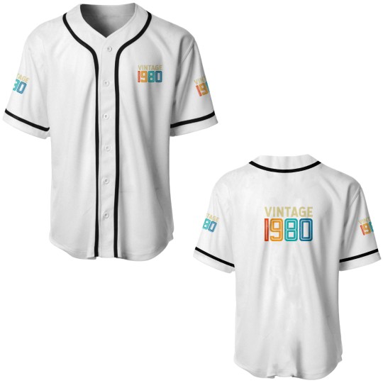 Discover 42Nd Birthday Vintage 1980 - 42 Years Old Men Wome Baseball Jerseys