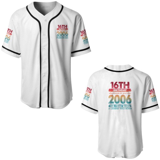 Discover Vintage 2006 Limited Edition 2006 16 Years Old 16T Baseball Jerseys