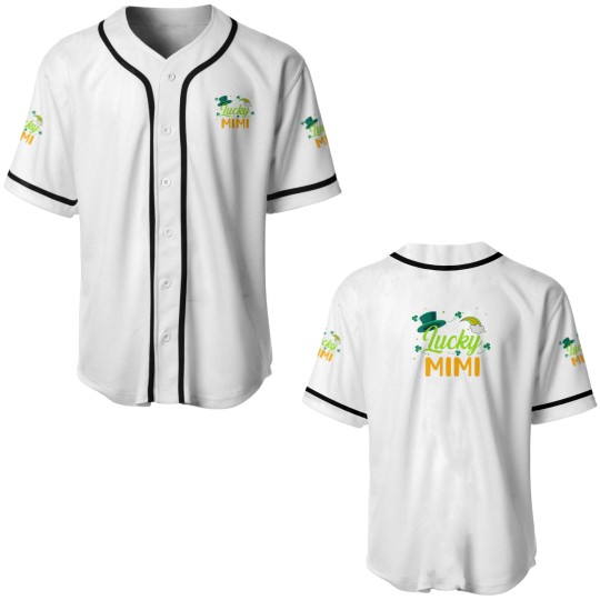 Discover Lucky Mimi Green Four Leaf Clover Patrick's Day Baseball Jerseys