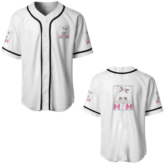 Discover Cute Messy Bun Cheer Mom Funny Leopard Bandana Mot Baseball Jerseys