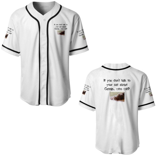 Discover Funny Catnip Public Service Announcement T Baseball Jerseys