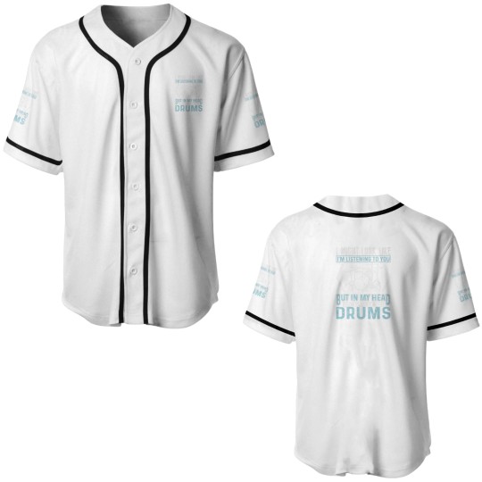 Discover In My Head I'm Playing My Drums Music Drummer Funn Baseball Jerseys