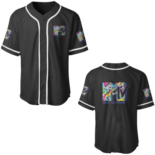 Discover Mademark x MTVs The  MTVs Logo with the 80s tapes Zip Baseball Jerseys