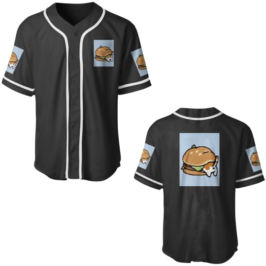 Discover Neko Atsume Cheese Burger Classic Baseball Jerseys
