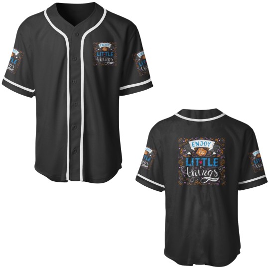 Discover Enjoy the little things motivational saying quote Baseball Jerseys