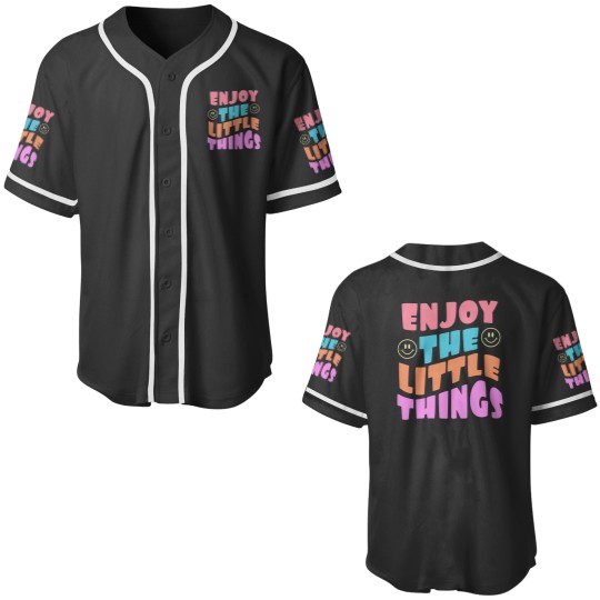 Discover Enjoy the little things quote Fitted Scoop Baseball Jerseys