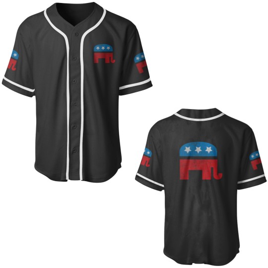Discover Distressed Republican Elephant Baseball Jerseys