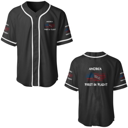 Discover America First in Flight Wright brothers patriotic Baseball Jerseys