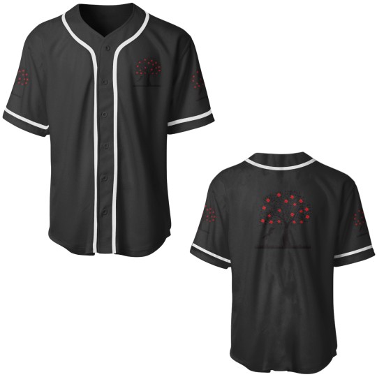 Discover Girl Swing On Tree Cute Girl Pushing a Swing under a Red flowering tree. Baseball Jerseys