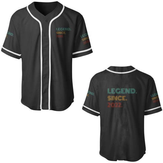 Discover Kids 2 Years Old Legend Since 2022 2nd Birthday Baseball Jerseys