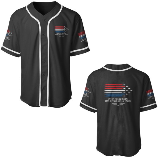 Discover Pilot US Flag Fighter Jets Baseball Jerseys