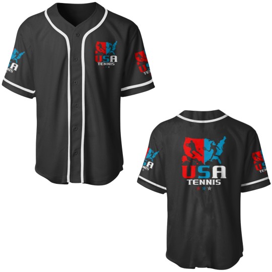 Discover USA Tennis Independence Day American Flag Racket Sports Baseball Jerseys