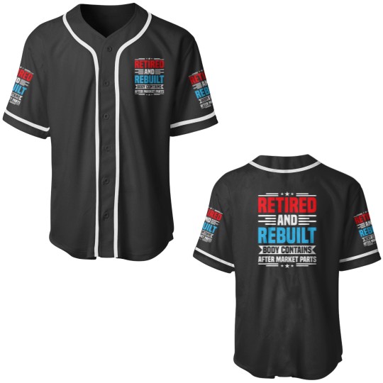 Discover Retired and Rebuilt Hip Knee Replacement Surgery Recovery Baseball Jerseys