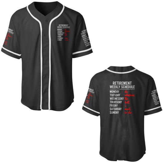 Discover Retirement Weekly Schedule Retired Retiring Funny Retirement Baseball Jerseys